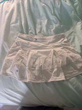 lululemon athletica Women's White Circle Skirt with Built-In Shorts